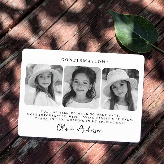 Remerciements Carte de Confirmation Moderne Simple et Chic