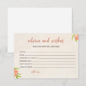 Remerciements Carte de conseil et de souhaits de Fête des mariée (Devant / Derrière)