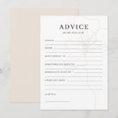 Remerciements Carte de conseil pour mariée Rose illustrée (Devant / Derrière)