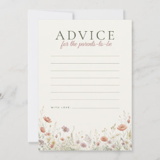 Remerciements Carte de conseils pour les parents Baby in Bloom W