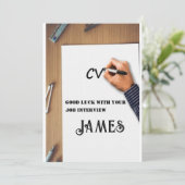 Remerciements Carte de Cool d'entrevue de bon travail (Debout devant)