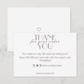 Remerciements Carte de crédit professionnelle (Devant / Derrière)