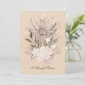 Remerciements Carte de croix de Pâques Paisible Pâques (Debout devant)