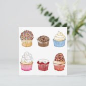 Remerciements Carte de Cupcake (Debout devant)