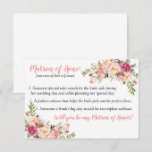 Remerciements Carte de définition de la carte d'honneur (Devant / Derrière)