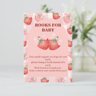 Remerciements Carte de demande de livres Berry Sweet pour bébé