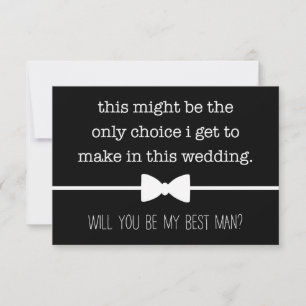 Remerciements Carte de demande de témoin de mariage pour le meil