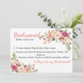 Remerciements Carte de demoiselle d'honneur (Debout devant)