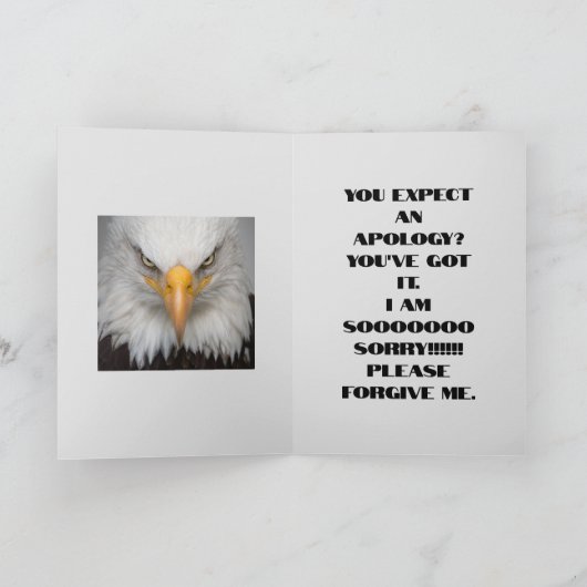 REMERCIEMENTS CARTE DE DÉSOLÉ FIERCE (Intérieur)