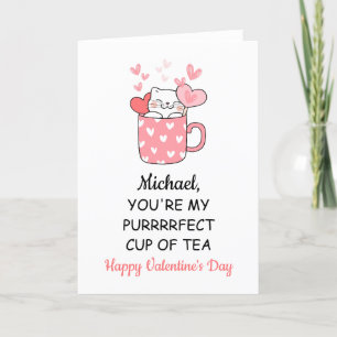 Remerciements Carte de dessin de jour pour Cat Valentines pour e