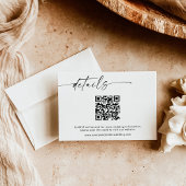 Remerciements Carte de détails de site Web de mariage avec code