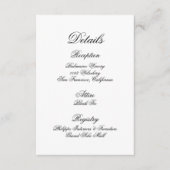 Remerciements Carte de détails mariage (Devant)