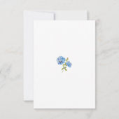 Remerciements Carte de détails Mariage Dusty Blue Hydrangea (Dos)