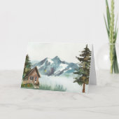 Remerciements Carte de devis Inspiration Rustic Mountain Cabine (Devant)