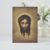 Remerciements Carte de dévotion Sainte Face de Jésus (Debout devant)