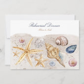 Remerciements Carte de dîner de répétition de l'Ocean Shell de l (Devant)