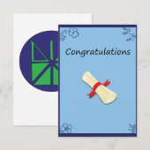 Remerciements Carte de diplôme (Devant / Derrière)