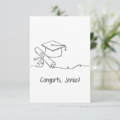 Remerciements Carte de diplôme amusante (Debout devant)