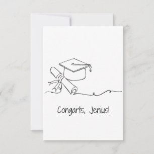 Remerciements Carte de diplôme amusante