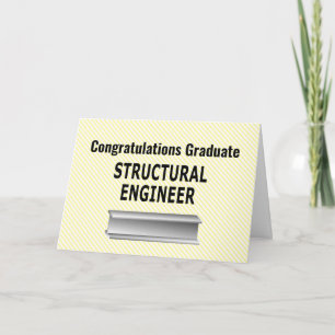Remerciements Carte de diplôme de poutre d'ingénieur structurel