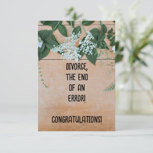 Remerciements Carte de divorce (Debout devant)