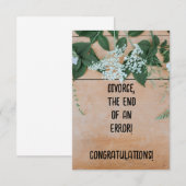 Remerciements Carte de divorce (Devant / Derrière)