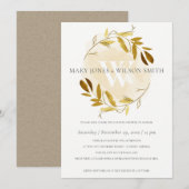 REMERCIEMENTS CARTE DE DOUCHE À COUPLES À COUPLES DE FOLIAGE D'O (Devant / Derrière)