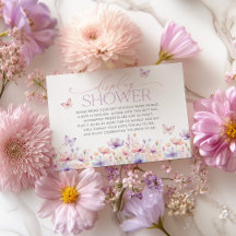 Carte de douche de mariage à fleurs sauvages