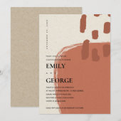 REMERCIEMENTS CARTE DE DOUCHE EN COUPLE ROUGE KRAFT TERRACOTTA A (Devant / Derrière)