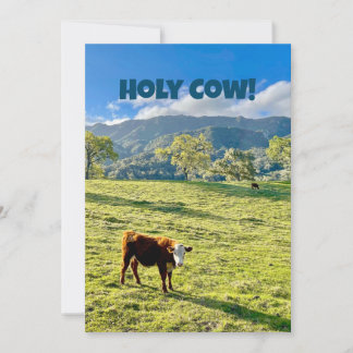 Remerciements Carte de félicitations à la vache sainte