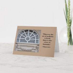 Remerciements Carte de félicitations de degré Médicale Hippocrat