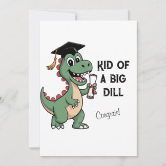 Remerciements Carte de Félicitations Drôle de Diplômé Dinosaure 