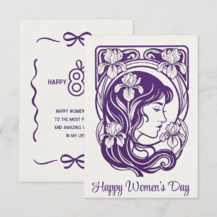 Remerciements Carte de Fête des Femmes Violet Personnalisé