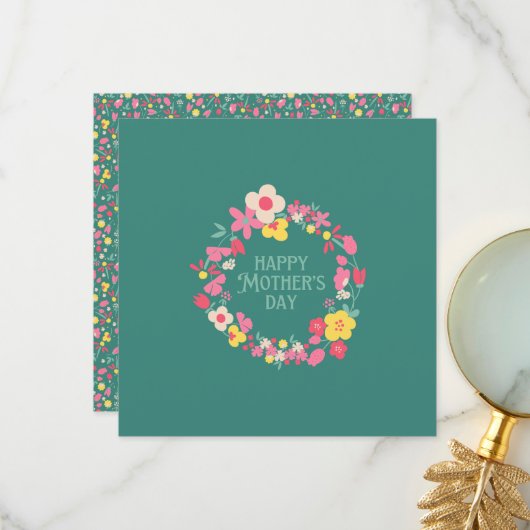 Remerciements Carte de fête des mères (Devant/Arrière en situation)