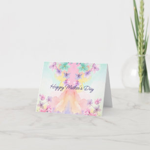 Remerciements Carte de fête des mères à l'aquarelle florale