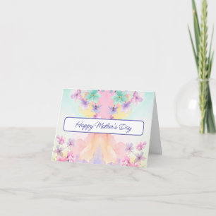 Remerciements Carte de fête des mères à l'aquarelle florale