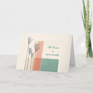 Remerciements Carte de fête des mères florales minimaliste - She