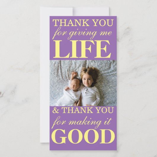 Remerciements Carte de fête des mères Mercis (Devant)