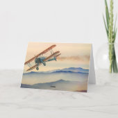 Remerciements Carte de Fête des pères avion (Dos)