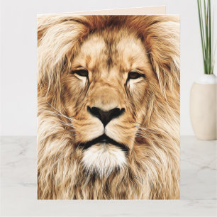 REMERCIEMENTS CARTE DE FÊTE DES PÈRES LION BIG CAT
