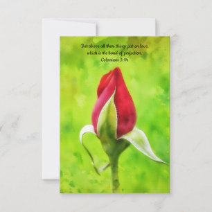Remerciements Carte de fidélité de l'Art de la Fleur de Rose Rou