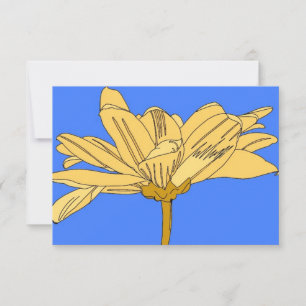 Remerciements Carte de fleur jaune