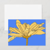 Remerciements Carte de fleur jaune (Devant / Derrière)