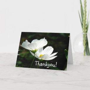Remerciements Carte de fleurs de pavot blanc