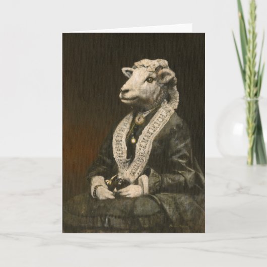 Remerciements Carte de Grey Lady Ewe Victorian (Devant)