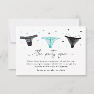 Remerciements Carte de jeu de culotte de douche de lingerie de m