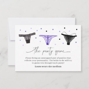 Remerciements Carte de jeu de lingerie pour enterrement de vie d