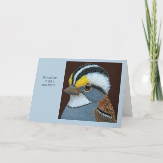 Remerciements carte de jour de cheveux drôle (Devant)