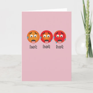 Remerciements Carte de jour Hot Emoji Valentines