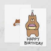 Remerciements Carte de joyeux anniversaire (Devant / Derrière)